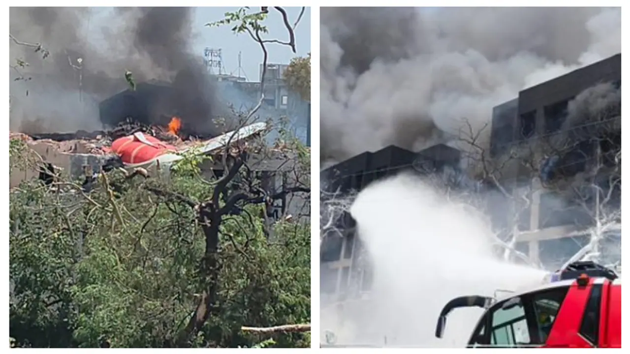 Viral video See exactly how Air India AI 171 plane crashed in Ahmedabad bsm