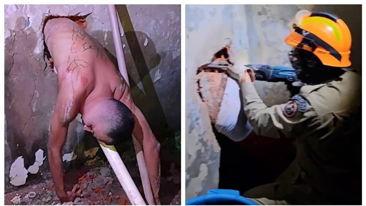 attempt to escape by breaking through the prison wall failed in brazil