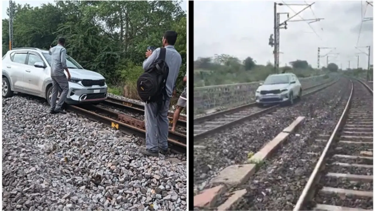 Hyderabad techie drives car onto railway tracks for 3 km
