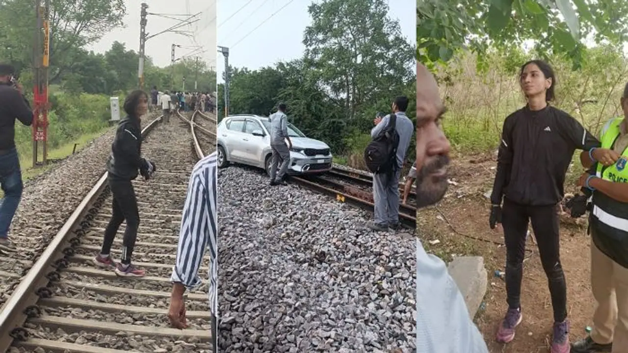 Car On Railway Track