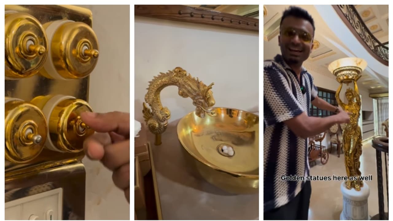 House decorated with gold in Indore