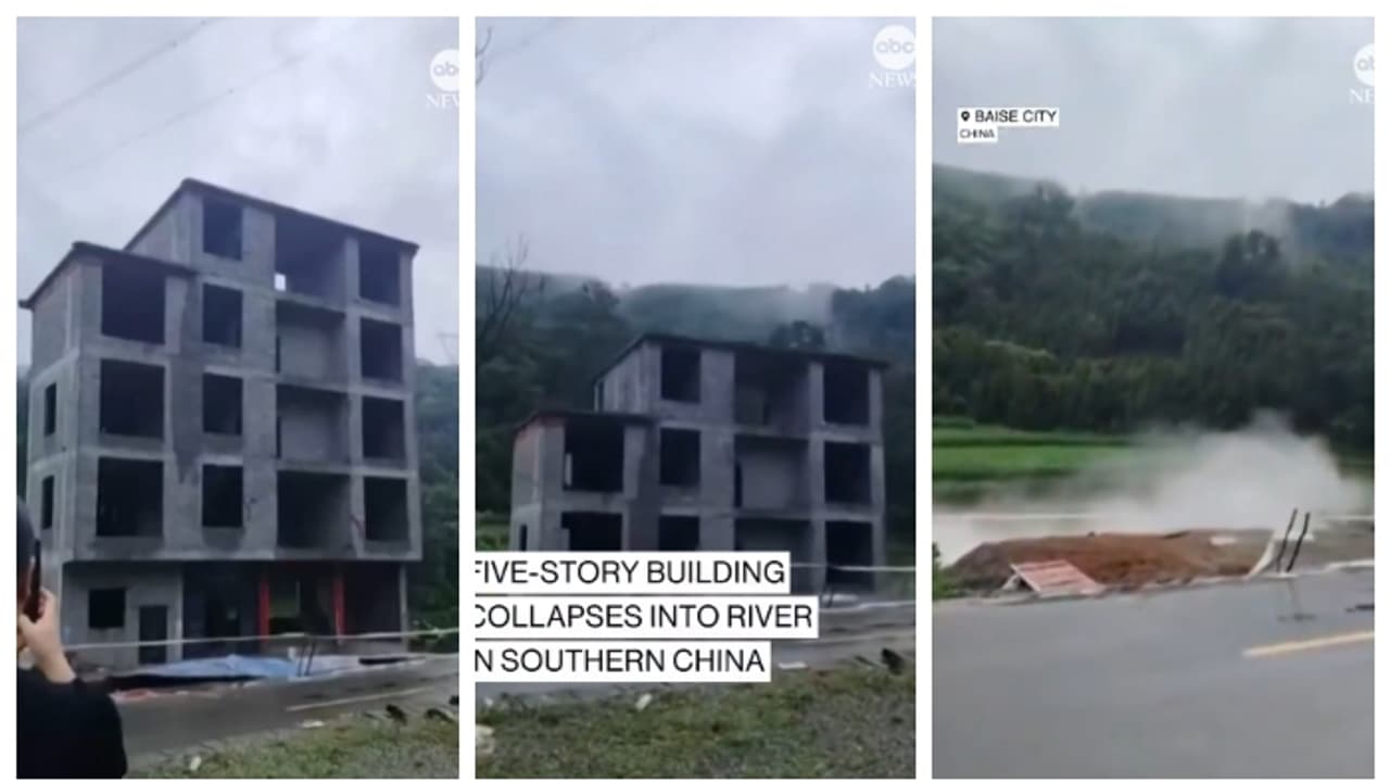 five story building collapsing in seven seconds in china five story building collapsing in seven seconds in china