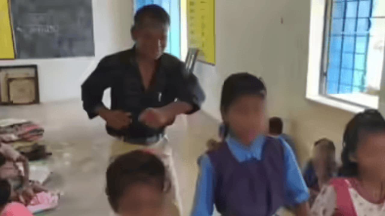 chhattisgarh teacher suspended dancing students viral video