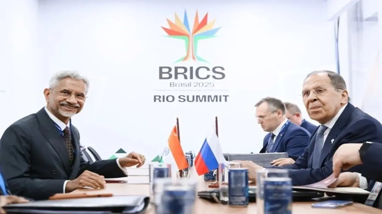 External Affairs Minister S Jaishankar with Russia’s Foreign Minister Sergey Lavrov