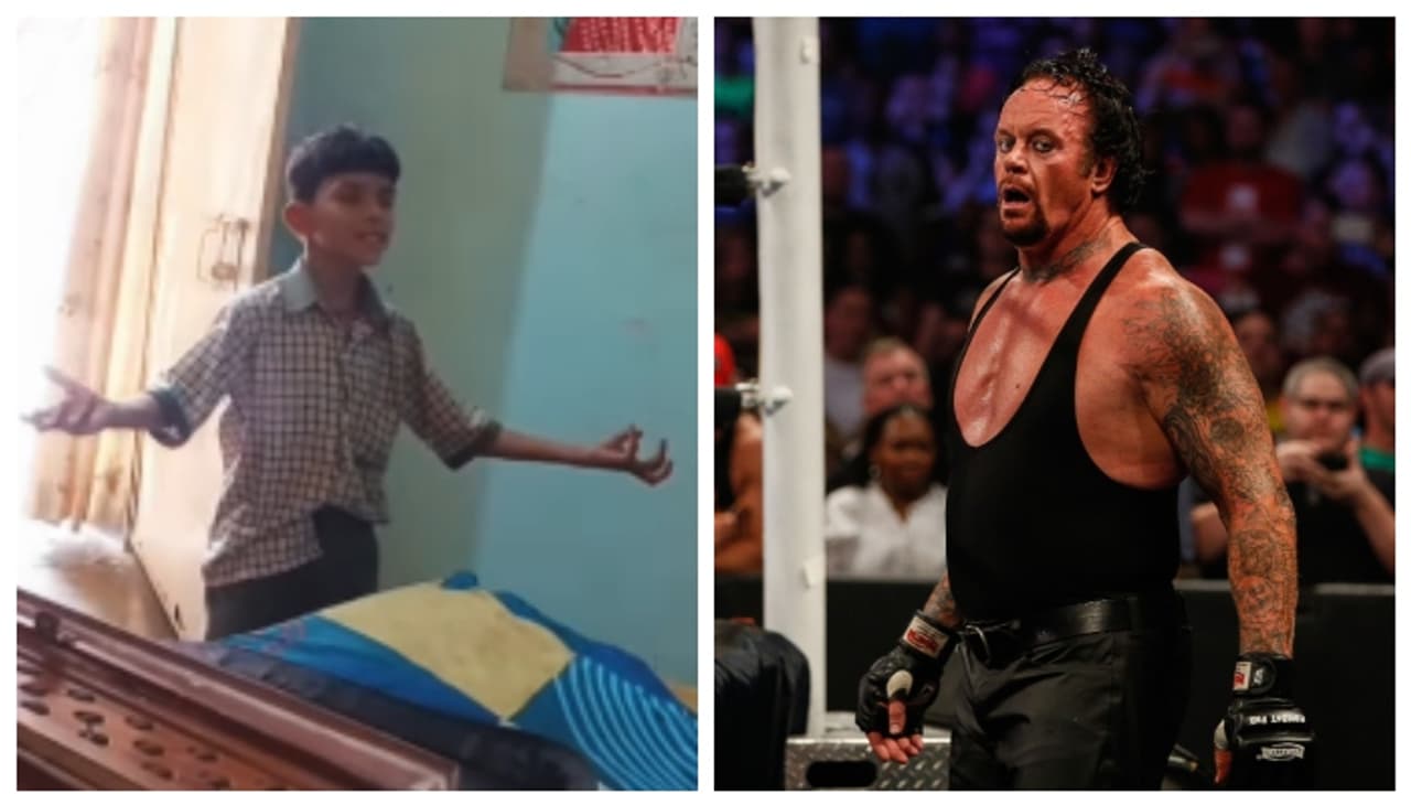 indian kid mimic WWE star Undertaker indian kid mimic WWE star Undertaker
