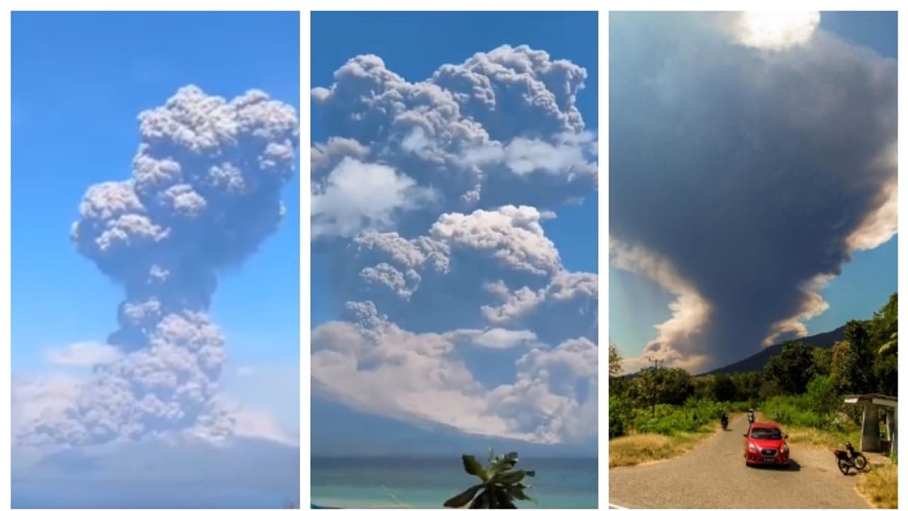 Lewotobi Laki Laki Volcano erupted in Indonesia Lewotobi Laki Laki Volcano erupted in Indonesia