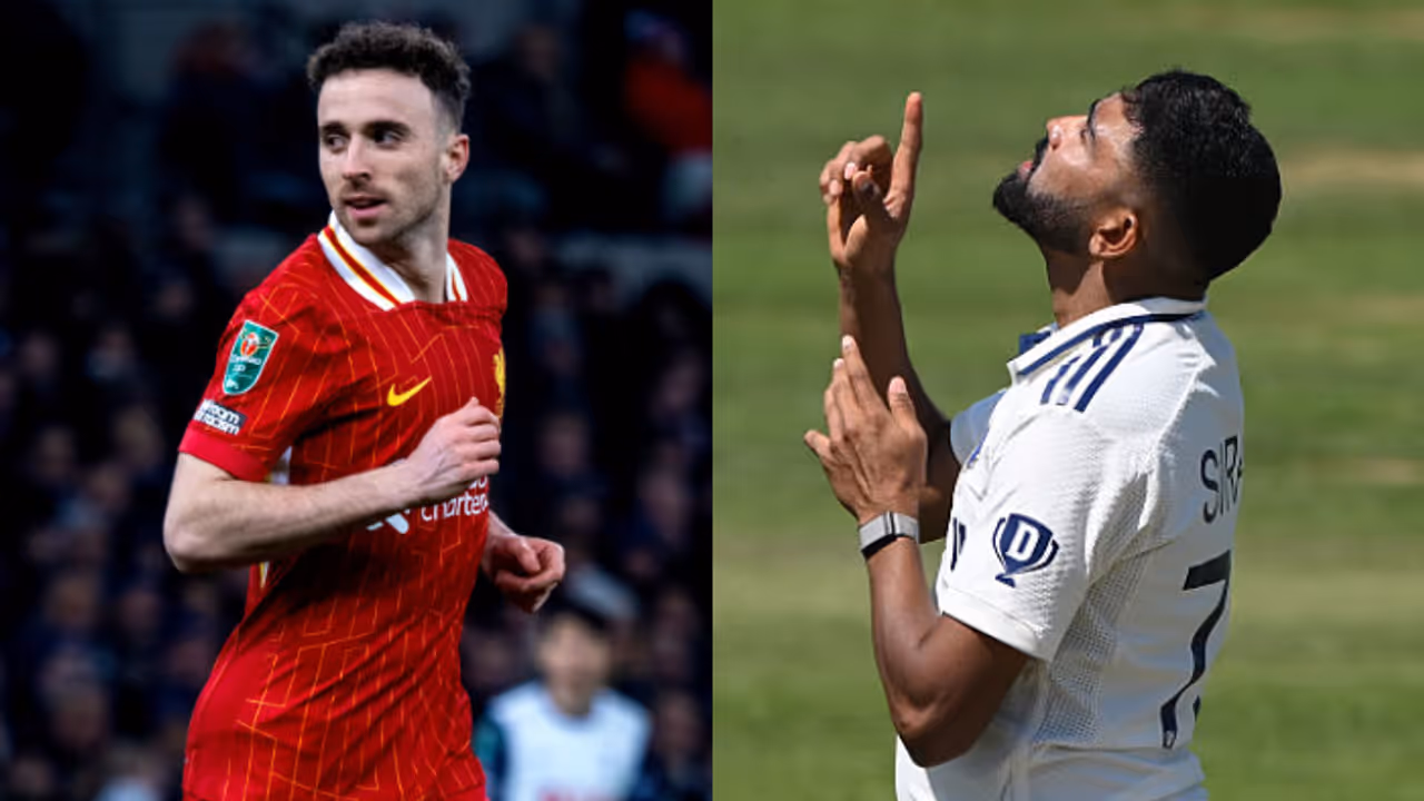 Diogo Jota and Mohammed Siraj Diogo Jota and Mohammed Siraj