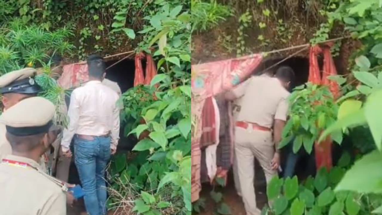 woman staying in cave 