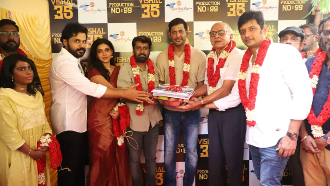 vishal 35 starts at chennai 99th movie of super good films