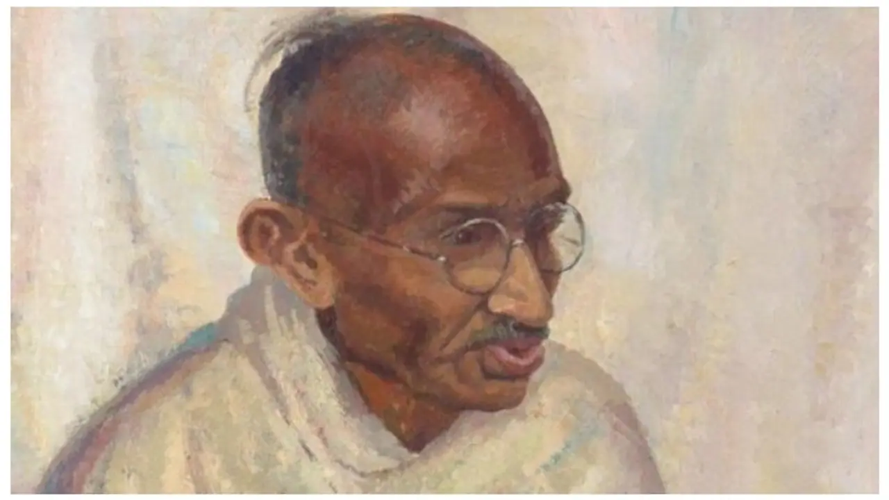 Mahatma Gandhi's rare oil painting