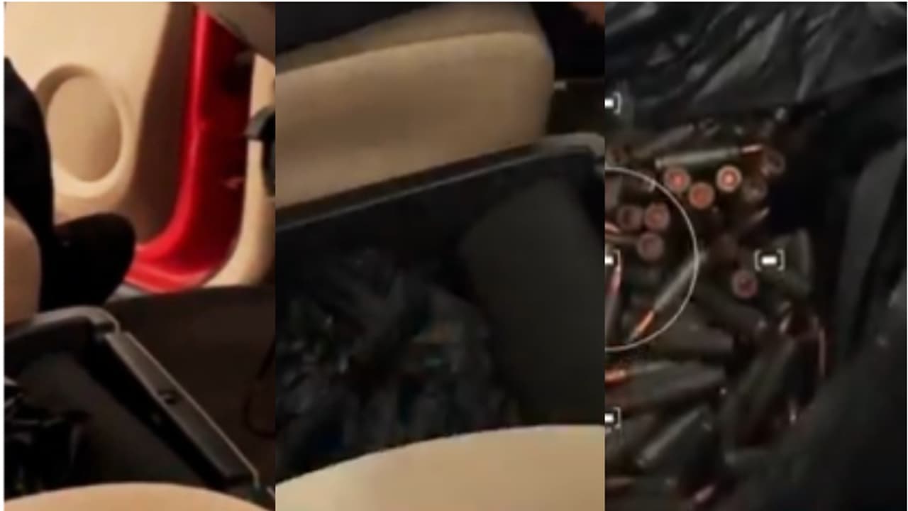 gun bullets inside car