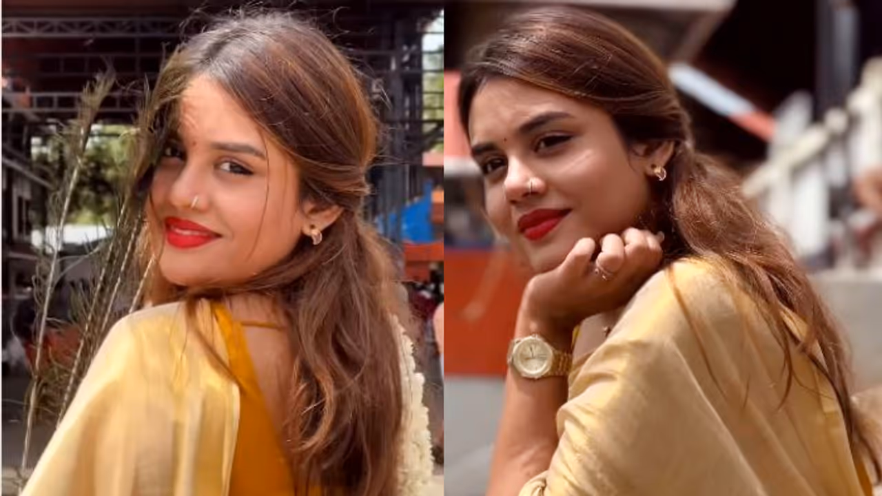 jasmin jaffar beautiful video in kerala saree bigg boss