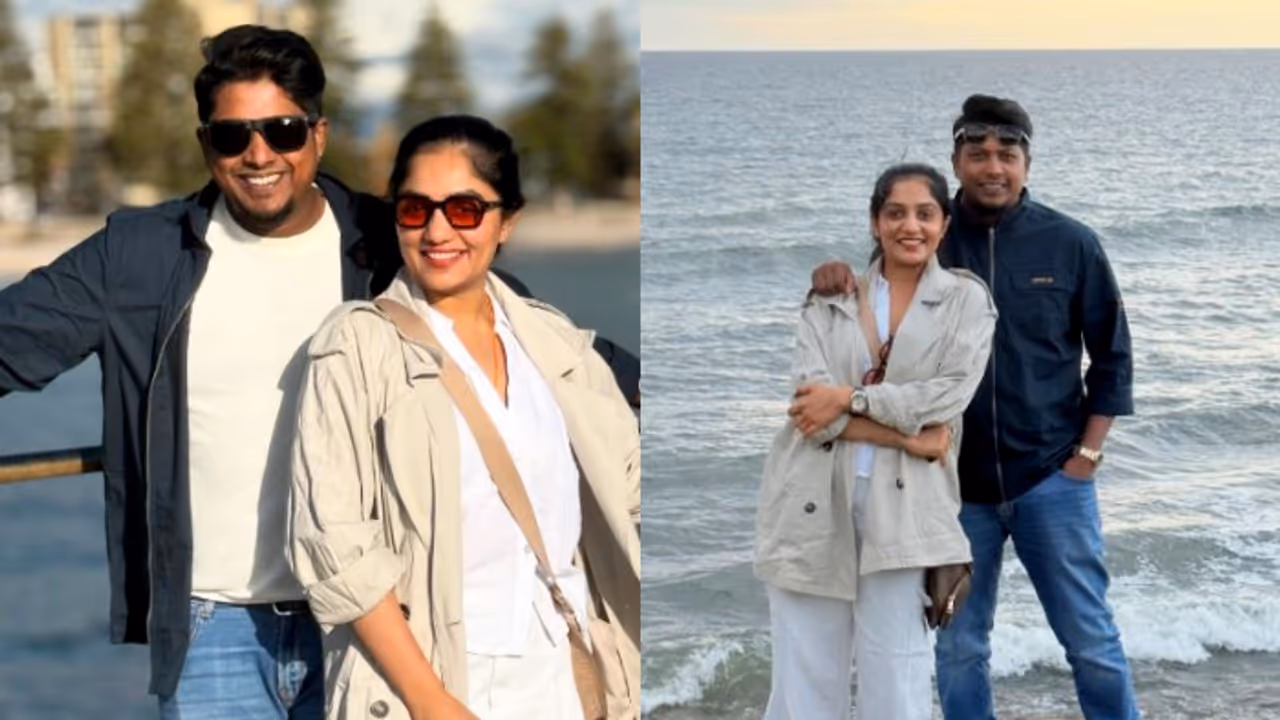 arya badai shares pics with husband sibin benjamin from australia