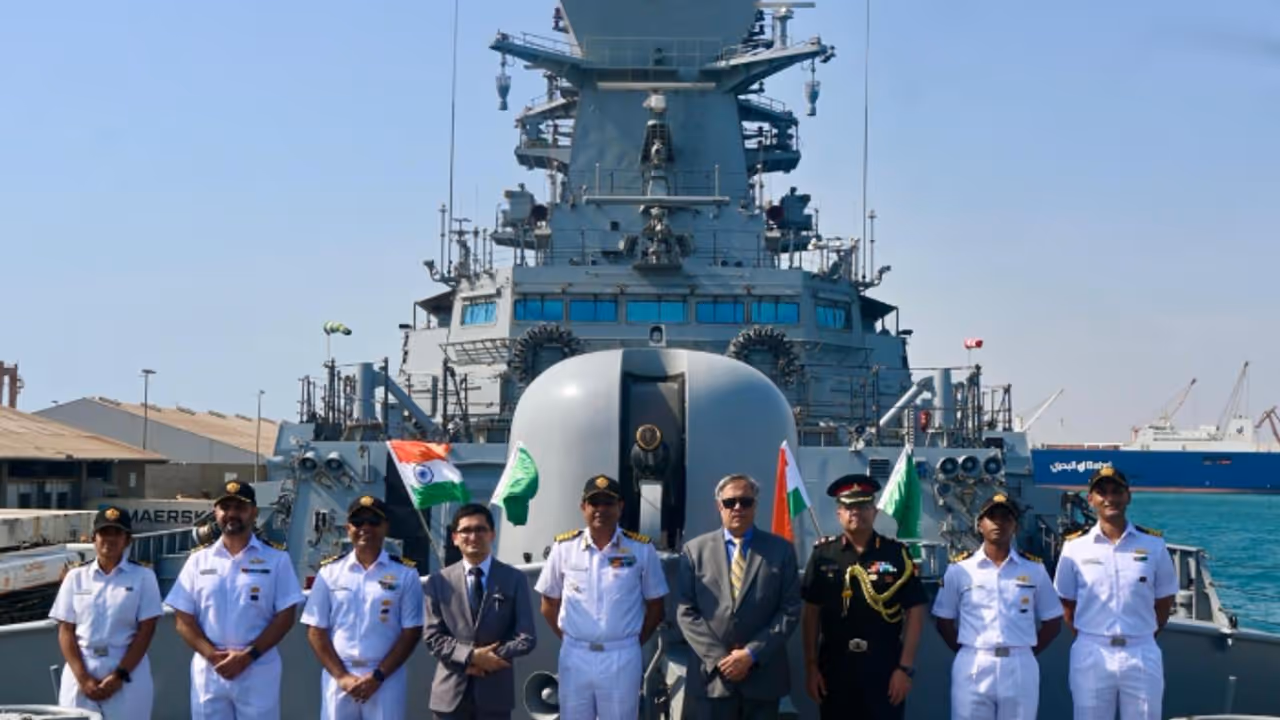 indian naval ships tamal and surat arrive at jeddah indian naval ships tamal and surat arrive at jeddah