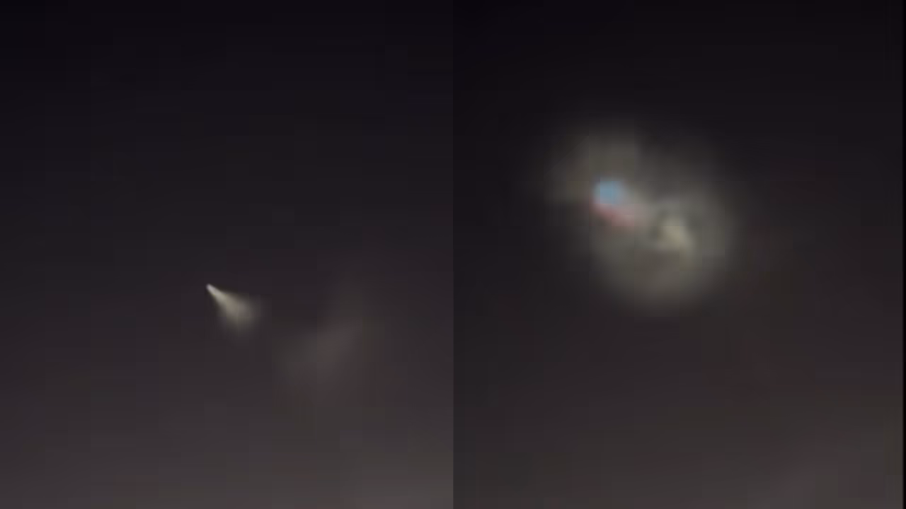 video showing strange object appearing in the sky video showing strange object appearing in the sky