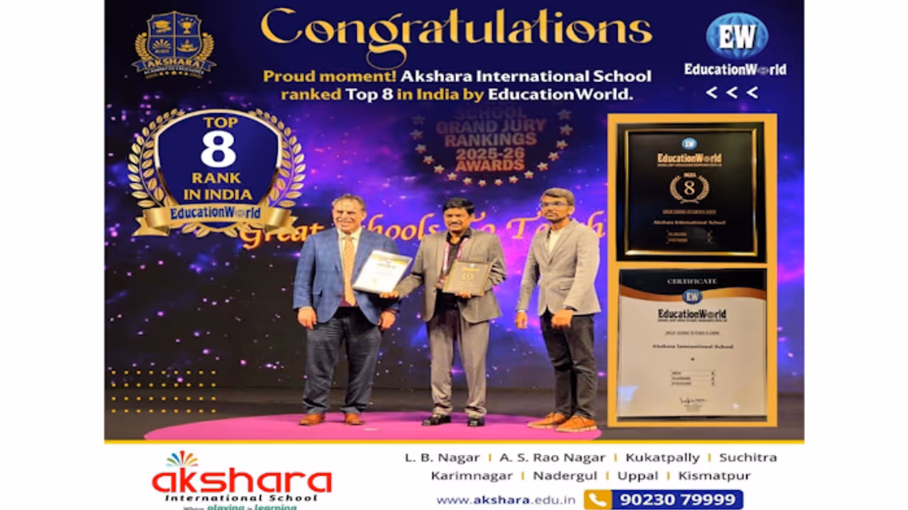 Akshara International Ranked Among India’s Top Schools for Educational Excellence