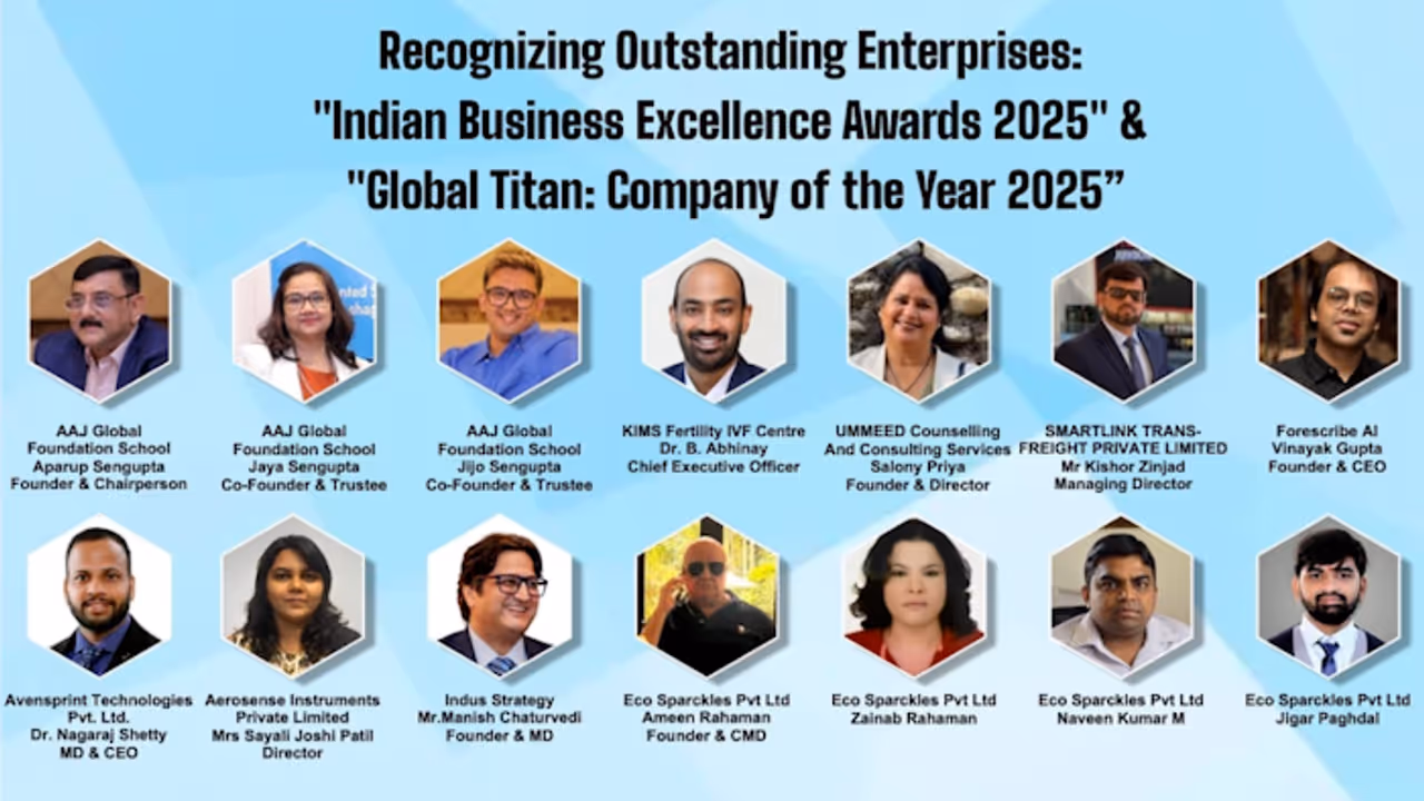 Indian Business Excellence & Global Titan Awards Recognize Top Firms