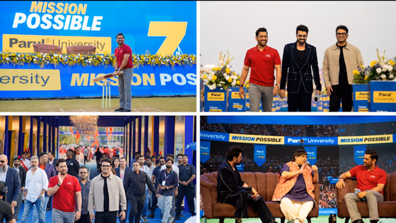 MS Dhoni Inspires Parul University Youth: "Yahan Possible Hai"