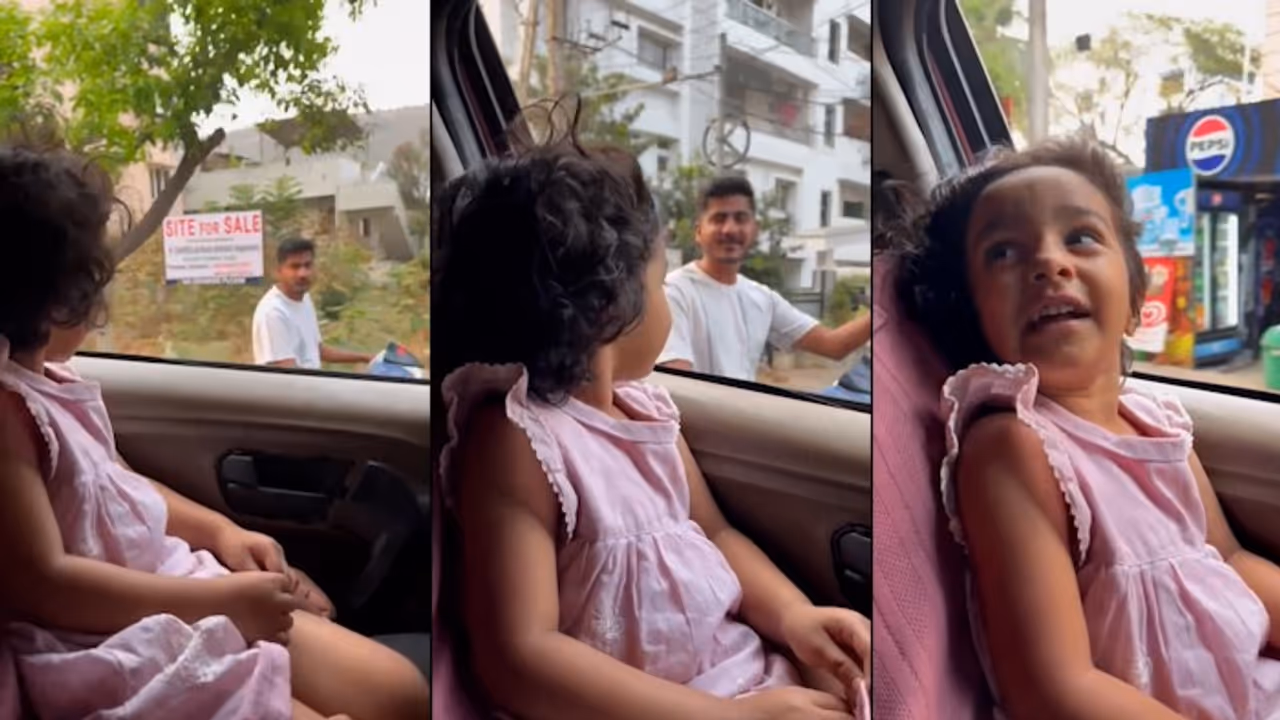Andhra Girl reminds biker to wear helmet Andhra Girl reminds biker to wear helmet