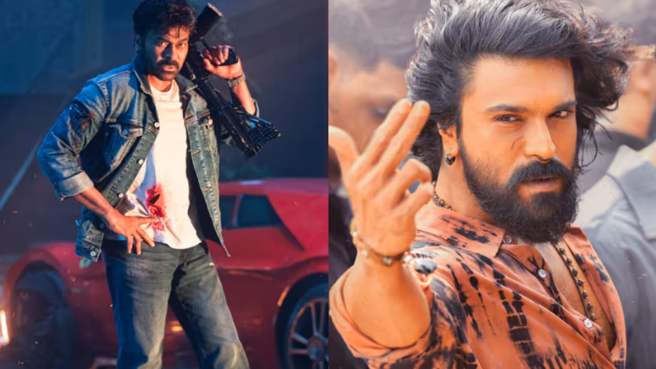 Chiranjeevi and Ram Charan Chiranjeevi and Ram Charan