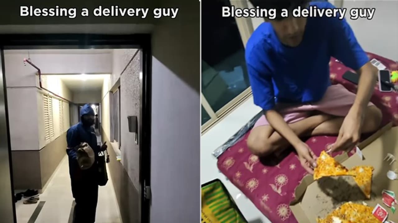 WATCH Viral Video: Blinkit Rider Plays Darts, Bags Rs 1,000 Tip And Ends Up Sharing Pizza With Customers WATCH Viral Video: Blinkit Rider Plays Darts, Bags Rs 1,000 Tip And Ends Up Sharing Pizza With Customers
