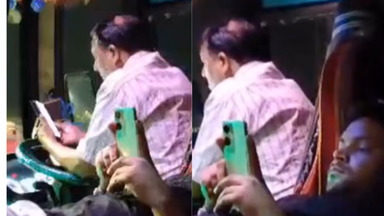 Viral Video: Bus Driver and Conductor Caught Using Phones as Bus Hits Nearly 100 km/h, Outrage Follows Viral Video: Bus Driver and Conductor Caught Using Phones as Bus Hits Nearly 100 km/h, Outrage Follows