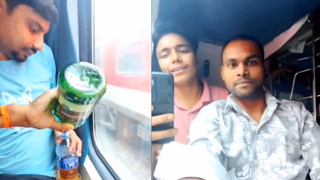 Men Turn AC Train Coach Into a Bar, Viral Train Video Triggers Safety Concerns | WATCH Men Turn AC Train Coach Into a Bar, Viral Train Video Triggers Safety Concerns | WATCH