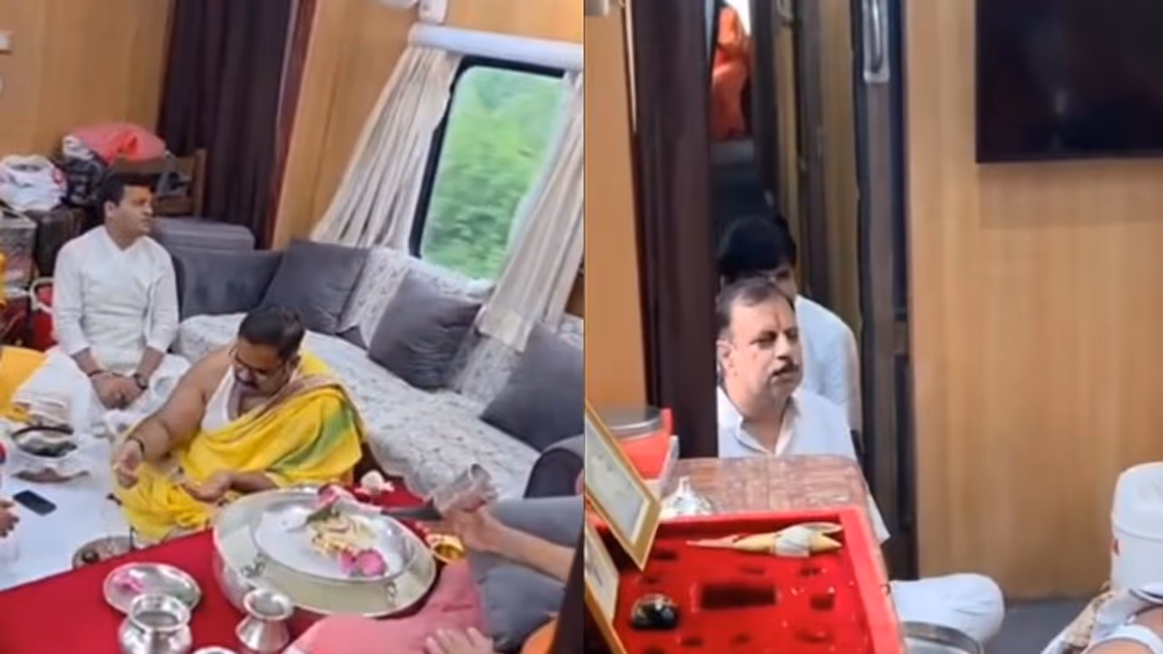After 'Honeymoon Coach', Viral Train Puja Video Leaves Internet Curious; Railways Explains After 'Honeymoon Coach', Viral Train Puja Video Leaves Internet Curious; Railways Explains