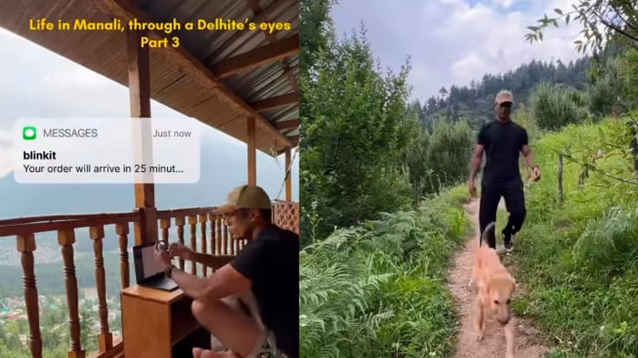 Blinkit on the Mountains? Delhi Man Treks 2 Km in Manali to Collect His Delivery | WATCH Viral Video Blinkit on the Mountains? Delhi Man Treks 2 Km in Manali to Collect His Delivery | WATCH Viral Video
