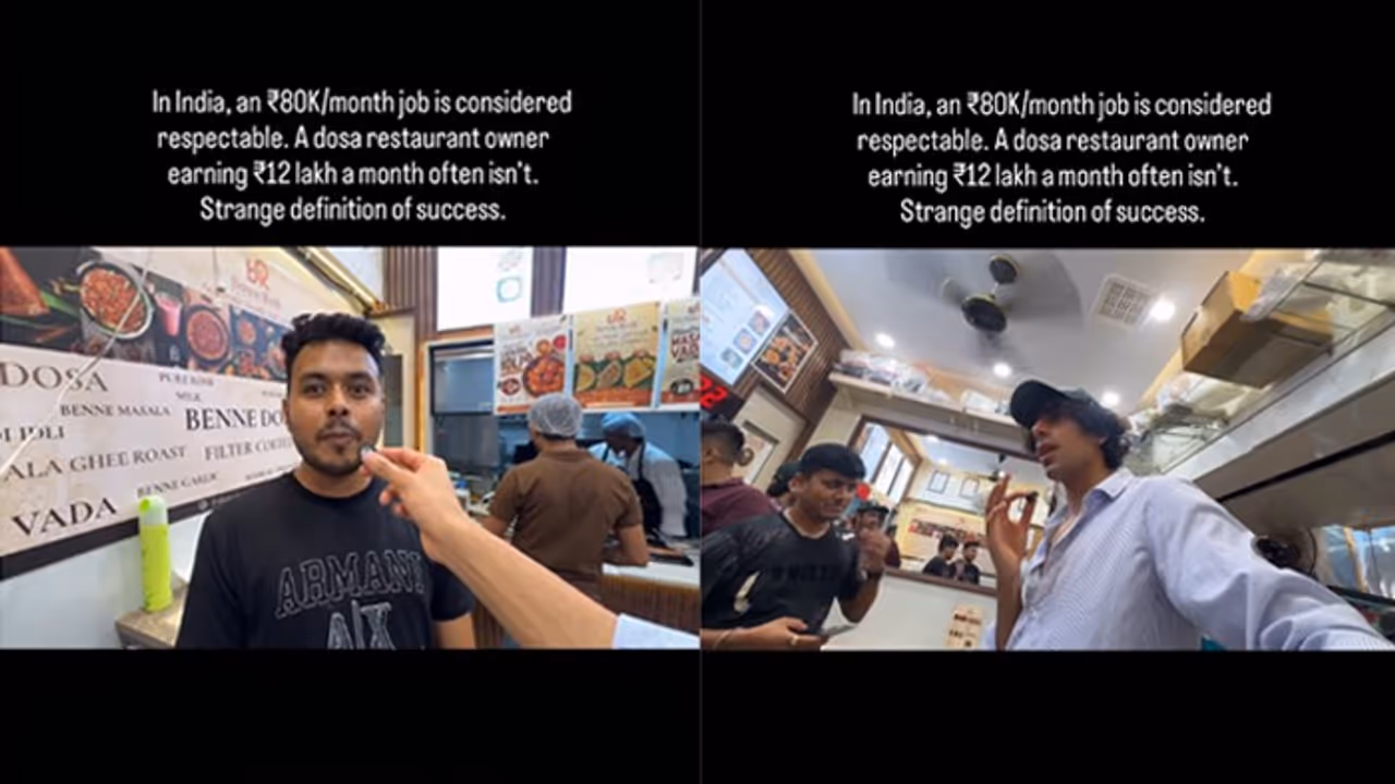 From Rs 12 Lakh Revenue to Rs 1 Lakh Savings: Thane Dosa Seller’s Honest Story Strikes a Chord (WATCH VIRAL VIDEO) From Rs 12 Lakh Revenue to Rs 1 Lakh Savings: Thane Dosa Seller’s Honest Story Strikes a Chord (WATCH VIRAL VIDEO)
