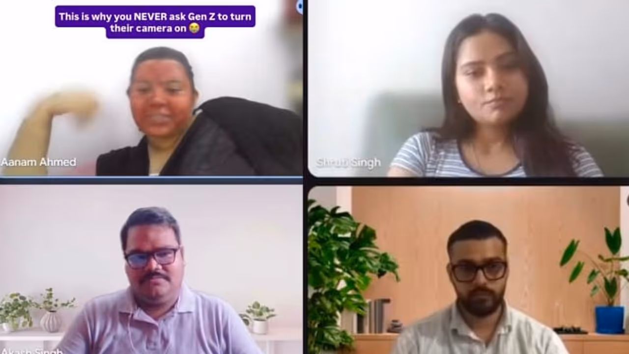 VIRAL VIDEO | 'Ye Sab Lunch Time Mein Kiya Karo': Gen Z Employee's Face Pack During Office Call Sparks Debate VIRAL VIDEO | 'Ye Sab Lunch Time Mein Kiya Karo': Gen Z Employee's Face Pack During Office Call Sparks Debate