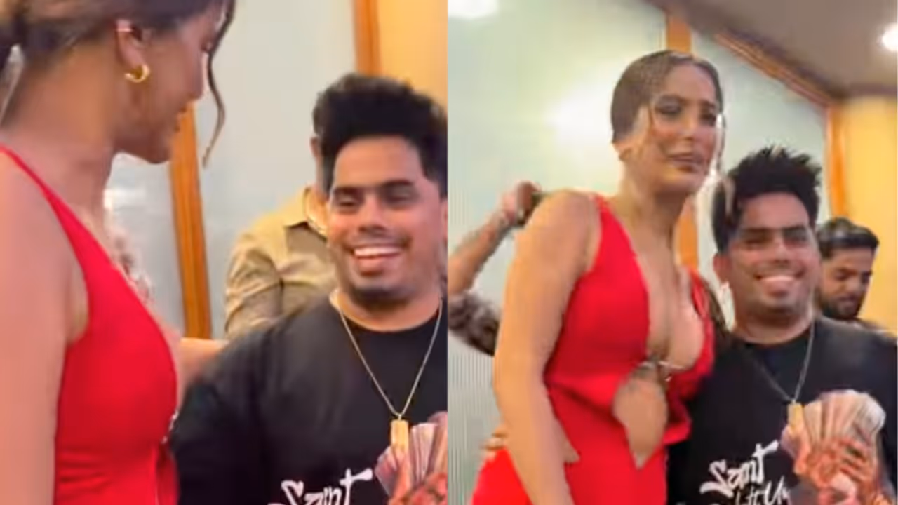 ‘Yahan Nahi, Yahan Dekhiye’: Poonam Pandey Gives Hilarious Reply To Fan Caught Staring At Her — WATCH ‘Yahan Nahi, Yahan Dekhiye’: Poonam Pandey Gives Hilarious Reply To Fan Caught Staring At Her — WATCH