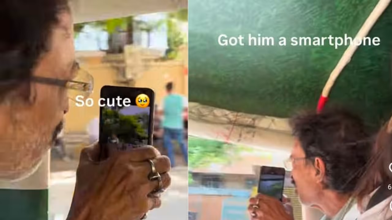 Daughter Gifts Dad a Smartphone, His Adorable Reaction Has Gone Viral | WATCH VIDEO Daughter Gifts Dad a Smartphone, His Adorable Reaction Has Gone Viral | WATCH VIDEO