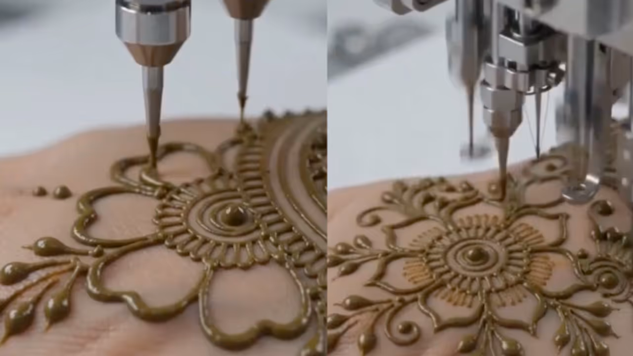 Mehendi Applying Machine Sparks Job Loss Debate, Harsh Goenka Reacts Mehendi Applying Machine Sparks Job Loss Debate, Harsh Goenka Reacts