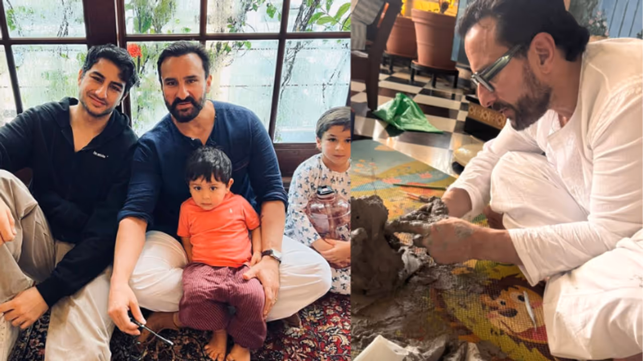 Kareena Kapoor Shares ‘Jeh Baba’s’ Adorable Hand Made Ganpati Murti, Saif Ali Khan Lends a Helping Hand PICS Kareena Kapoor Shares ‘Jeh Baba’s’ Adorable Hand Made Ganpati Murti, Saif Ali Khan Lends a Helping Hand PICS