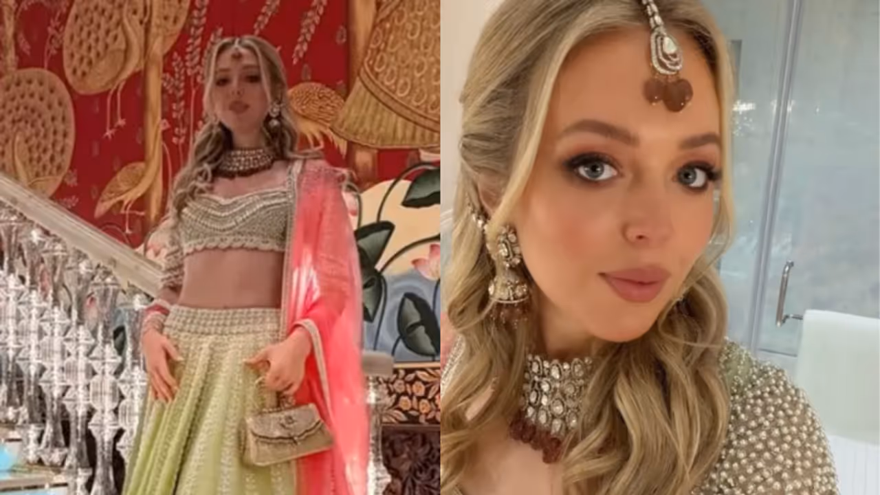 Donald Trump’s Daughter Tiffany Trump Embraces Indian Glamour in a Pastel Lehenga at the Ambanis’ Ganpati Celebration Donald Trump’s Daughter Tiffany Trump Embraces Indian Glamour in a Pastel Lehenga at the Ambanis’ Ganpati Celebration