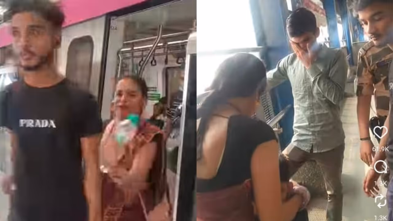 Delhi Metro Viral Video | 'Don’t Worry, We Are Here’: CISF Jawan Helps Lost Little Boy Find His Parents (WATCH) Delhi Metro Viral Video | 'Don’t Worry, We Are Here’: CISF Jawan Helps Lost Little Boy Find His Parents (WATCH)