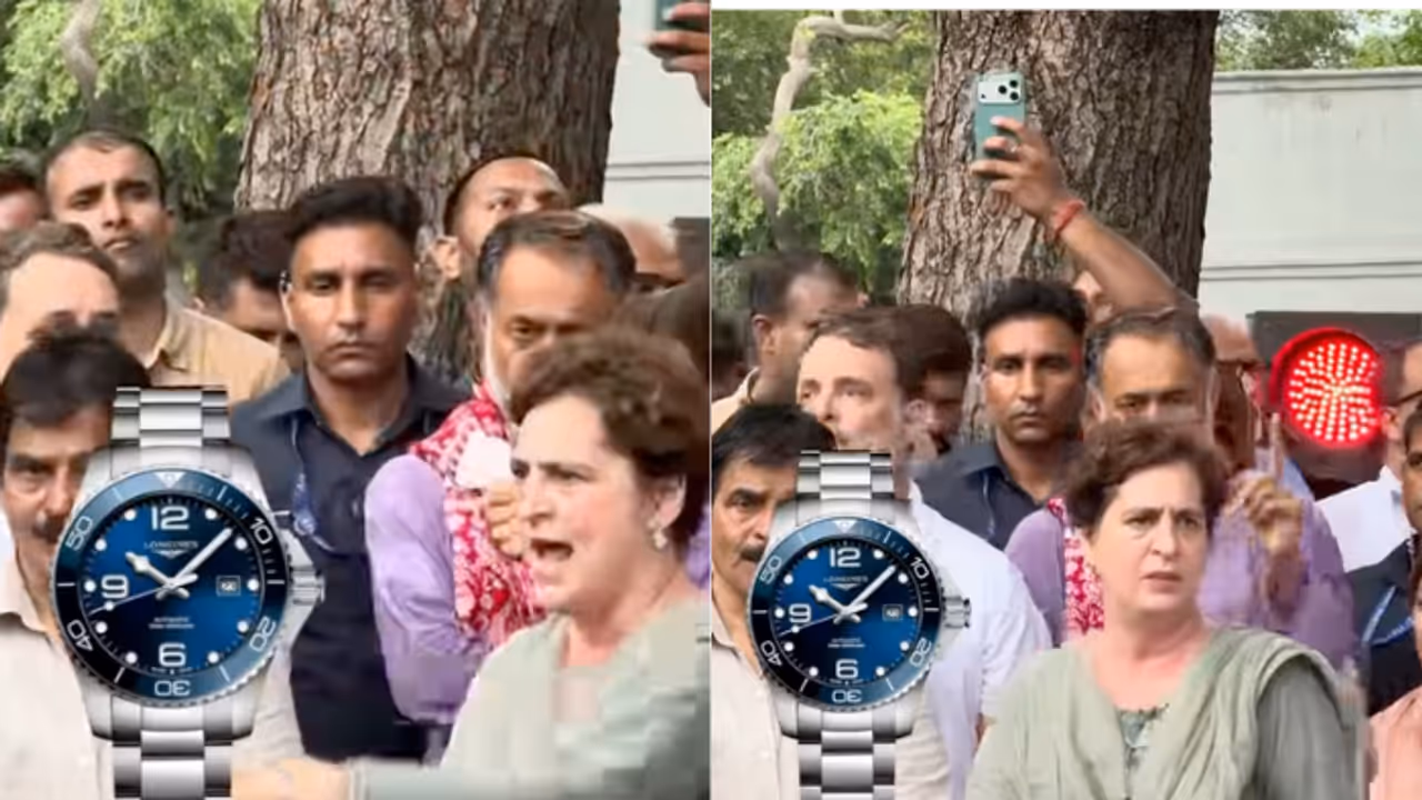 Rs 2.04 Lakh! Priyanka Gandhi Vadra’s Longines Watch Steals The Show During Protest Rs 2.04 Lakh! Priyanka Gandhi Vadra’s Longines Watch Steals The Show During Protest