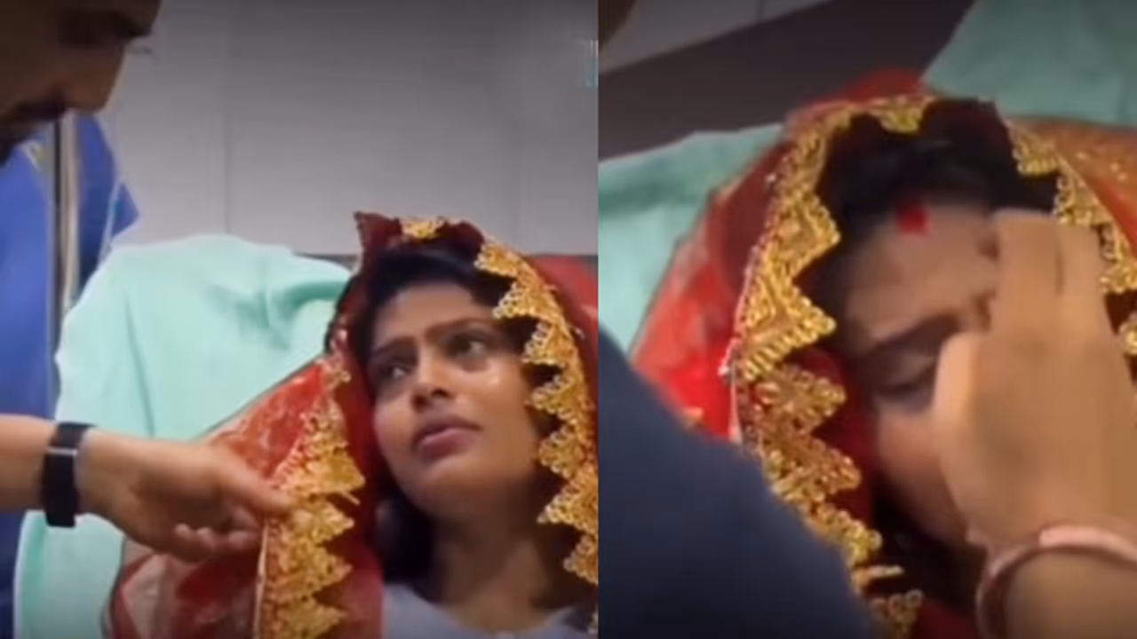 Viral Video: Man Applies Sindoor to Woman in Hospital Bed, Claims He Waited For 7 Years for Partner to Wake Up Viral Video: Man Applies Sindoor to Woman in Hospital Bed, Claims He Waited For 7 Years for Partner to Wake Up