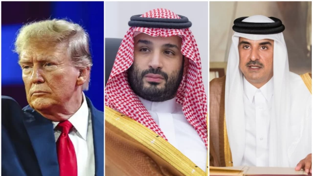 Trump Saudi crown Prince Qatar Amir Trump Saudi crown Prince Qatar Amir