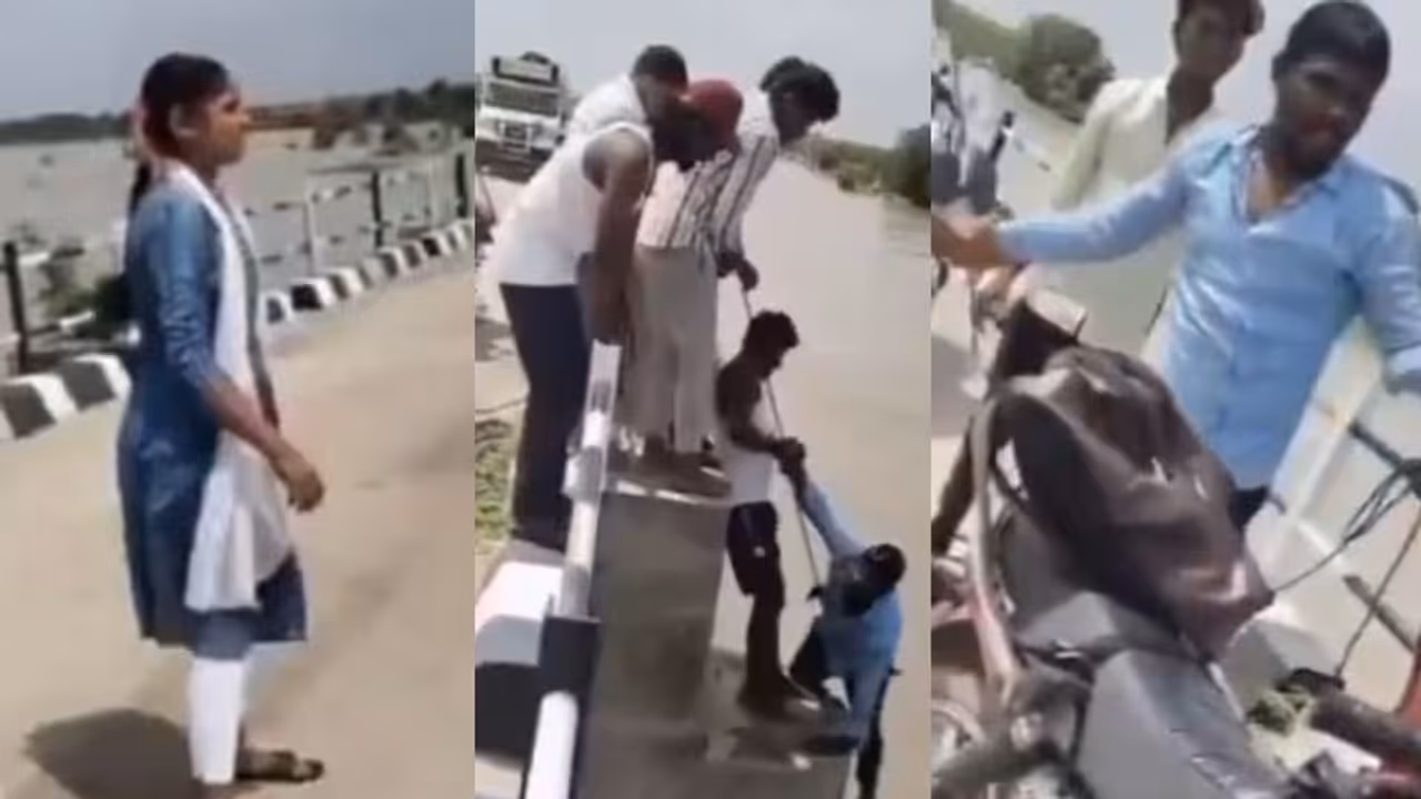 Man claims wife pushed him during selfie Man claims wife pushed him during selfie