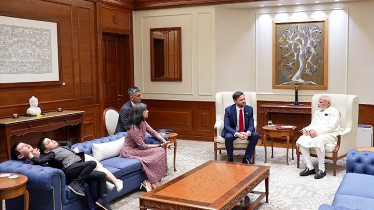 JD Vance with Narendra Modi