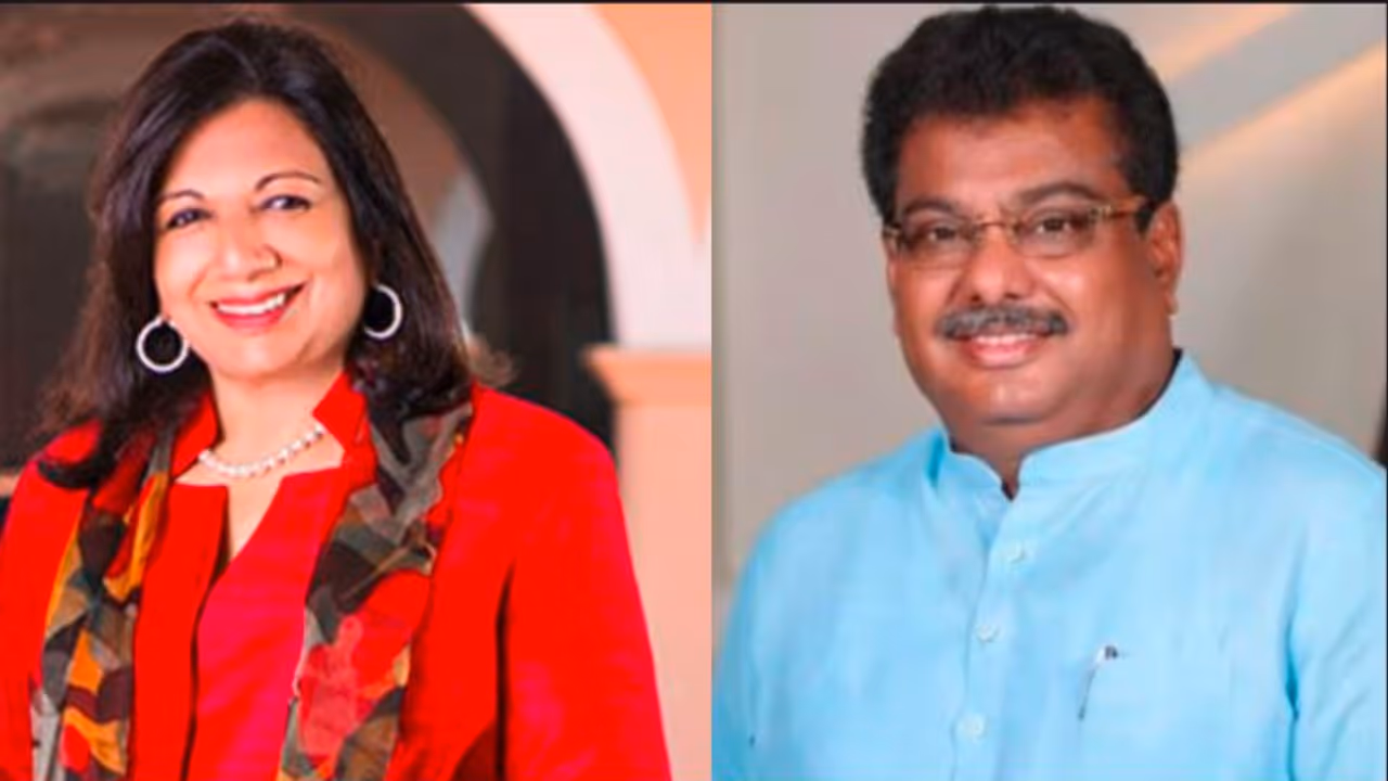 Minister MB Patil and Kiran Mazumdar Shaw