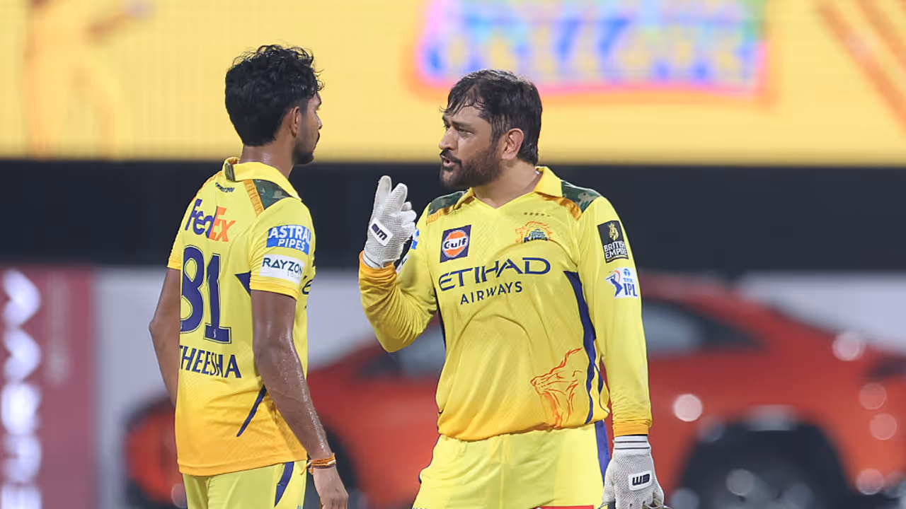 Matheesha Pathirana and MS Dhoni Matheesha Pathirana and MS Dhoni