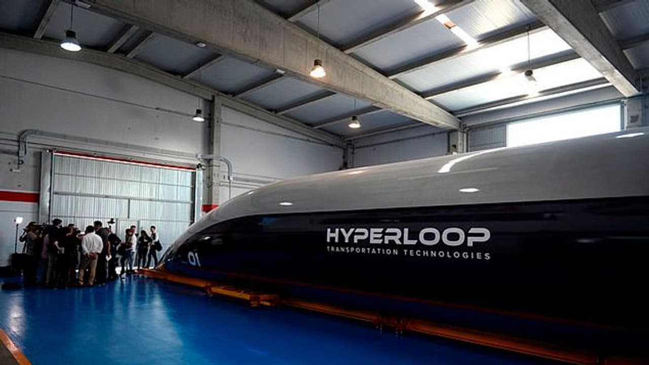 Virgin Hyperloop transports its first human passengers inside a levitating pod
