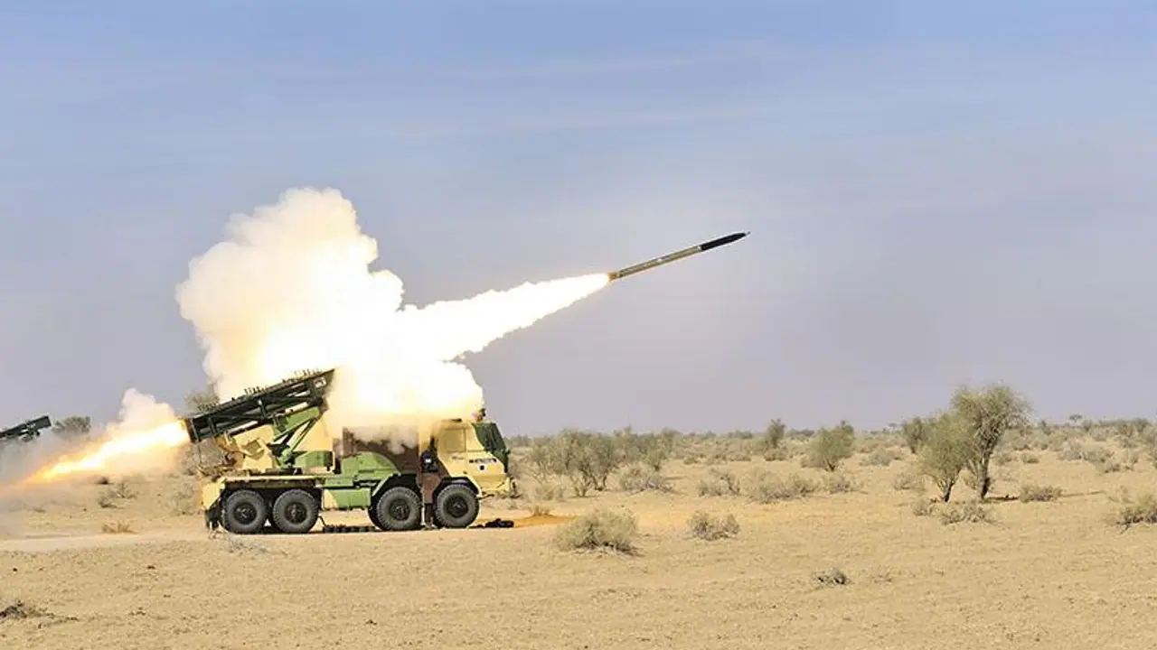Pinaka multi-barrel rocket
