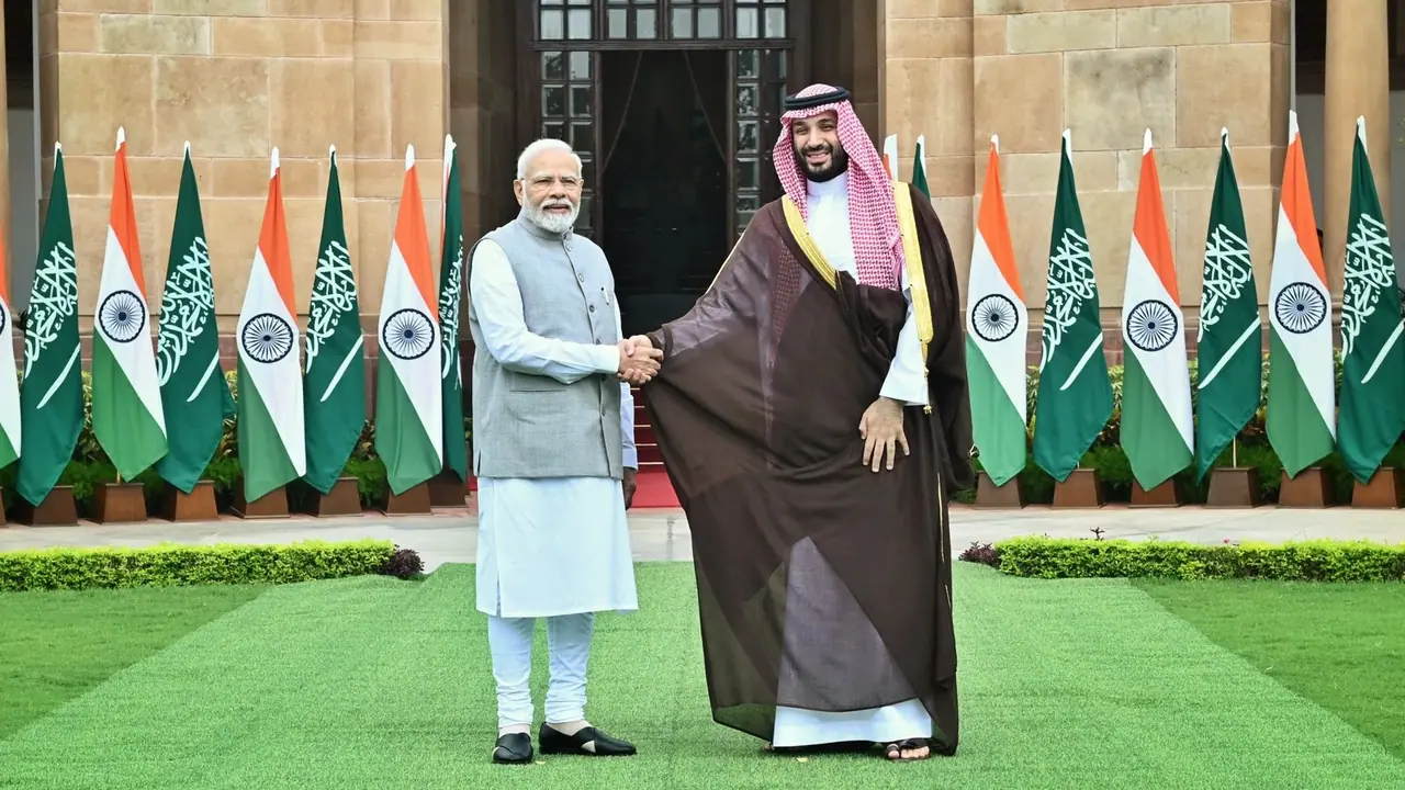 Mohammed bin Salman, Modi, India Mohammed bin Salman, Modi, India
