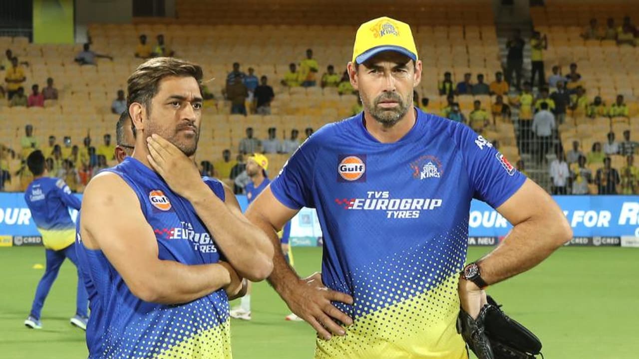 MS Dhoni Stephen Fleming MS Dhoni Stephen Fleming