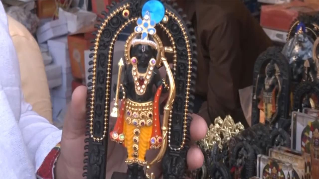 Lord Ram idols flood Ayodhya markets. (Photo/ANI)