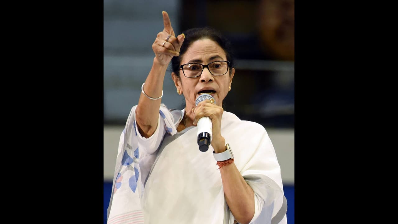 Mamata Banerjee addresses the aggrieved teachers at Netaji Indoor Stadium Mamata Banerjee addresses the aggrieved teachers at Netaji Indoor Stadium